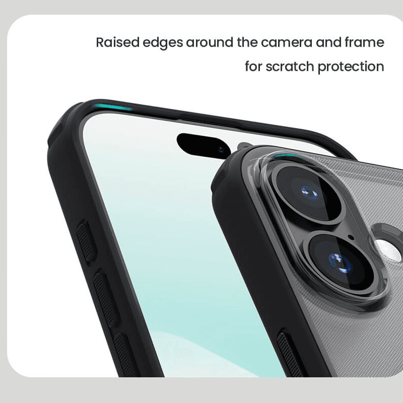 Maska Nillkin Super Frosted Shield Pro za iPhone 17 (bez otvora za logo) boja black, transparent crna - Maske za telefone