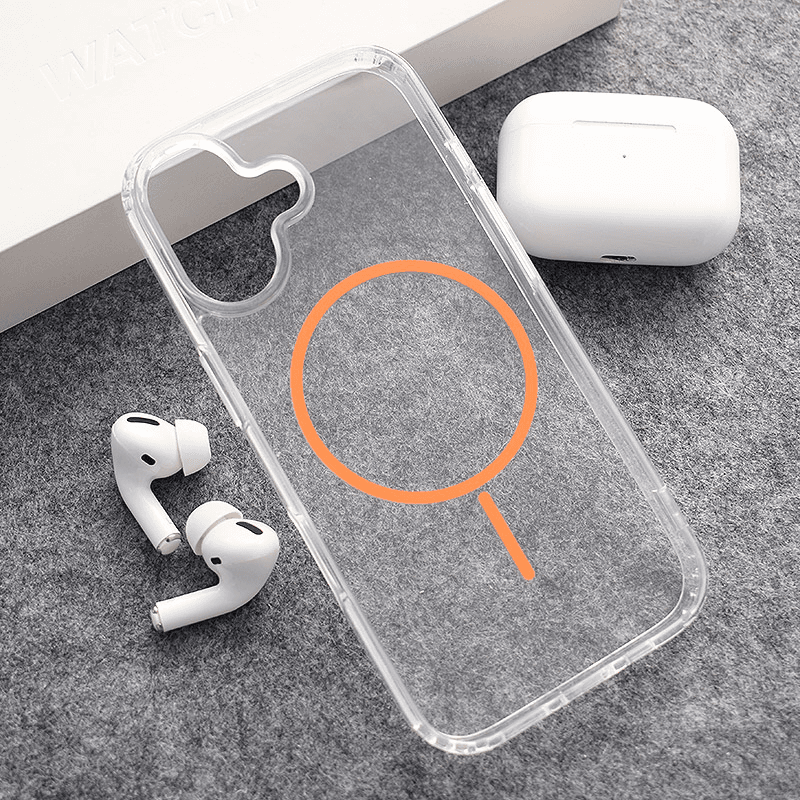 Чехол Mag Case Clear Slim для iPhone 17 чёрный - Maske za telefone