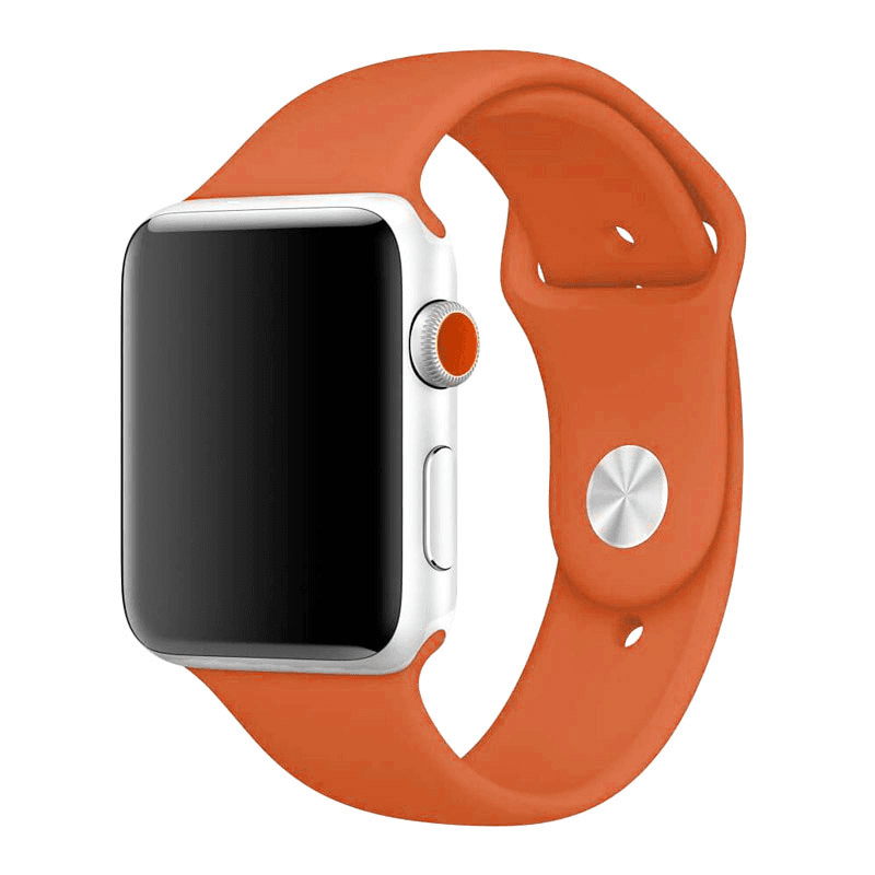 Ремешок для Apple Watch Silicone Strap orange M/ L 42/ 44/ 45 mm - Satovski dodaci