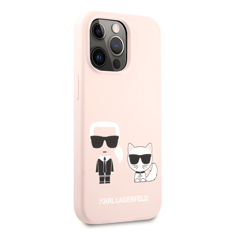 Maska Karl Lagerfeld Silicone Case Karl&Choupette za iPhone 13 Pro . ekran 6.1" boja black, light pink - Maske za telefone
