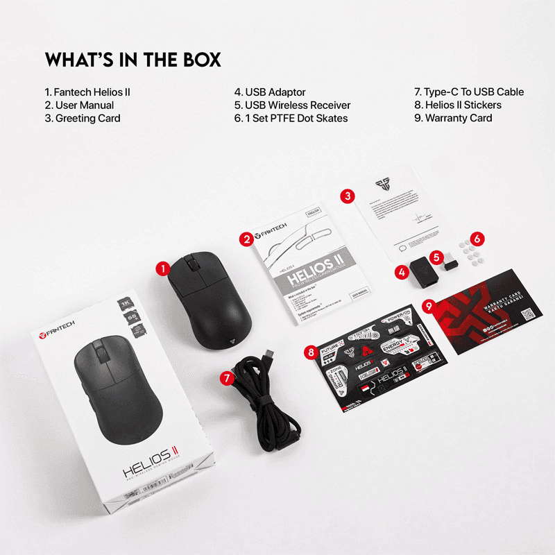 Mis Wireless Gaming Fantech XD3 (V3) 1K Helios II boja black, white - Periferija