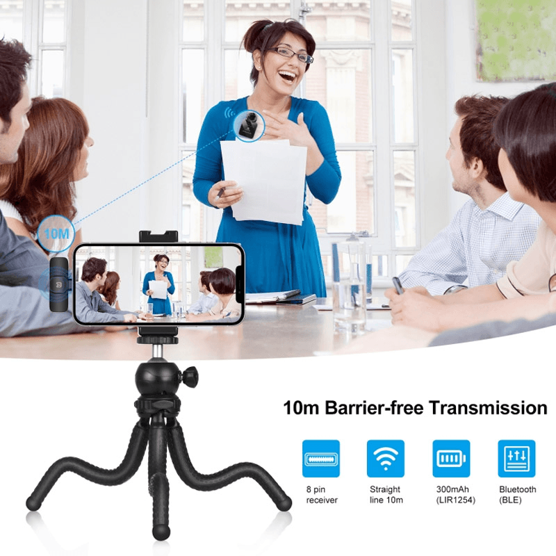 Wireless lavalier microphone for mobile phone PULUZ PU645B iPhone Lightning - Mikrofoni