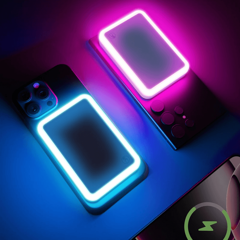 Power bank Rainbow 5000mAh wireless charging with RGB mirror - Power bank