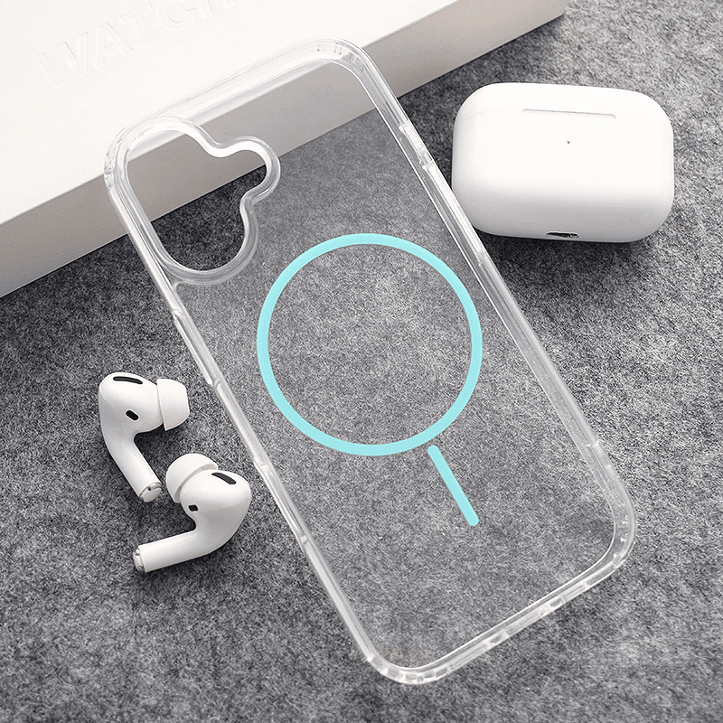 Чехол Mag Case Clear Slim для iPhone 17 чёрный - Maske za telefone