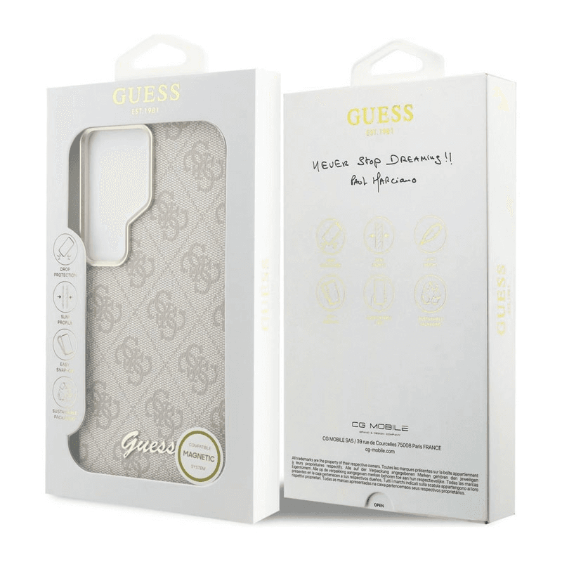 Guess case 4G Script MagSafe for Samsung S26 Ultra/ S948B black - Maske za telefone