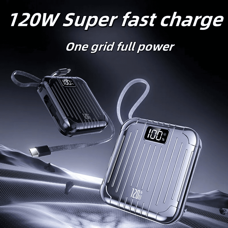Повербанк 120W 10.000 mAh серебряный - Power bank