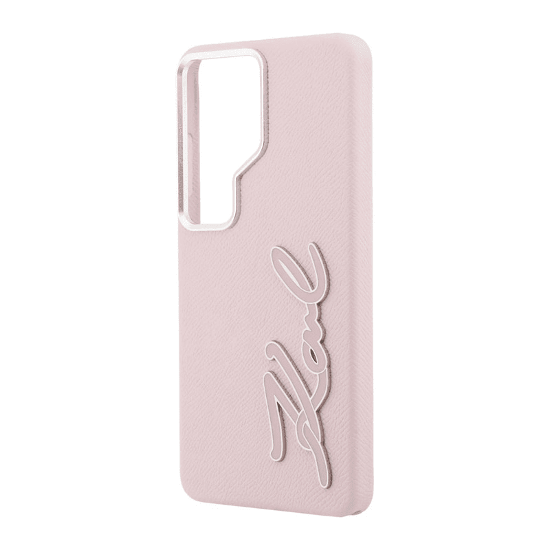 Maska Karl Lagerfeld Grained Signature Metal Resin Logo za Samsung S26 Ultra/ S948B boja black, pink - Maske za telefone
