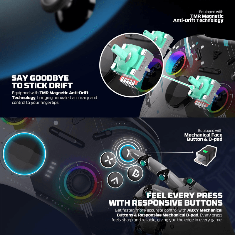 Беспроводной геймпад Fantech WGP15V2S EOS PRO II S Geminus multiplatform RGB crnii - Геймпады для PS5