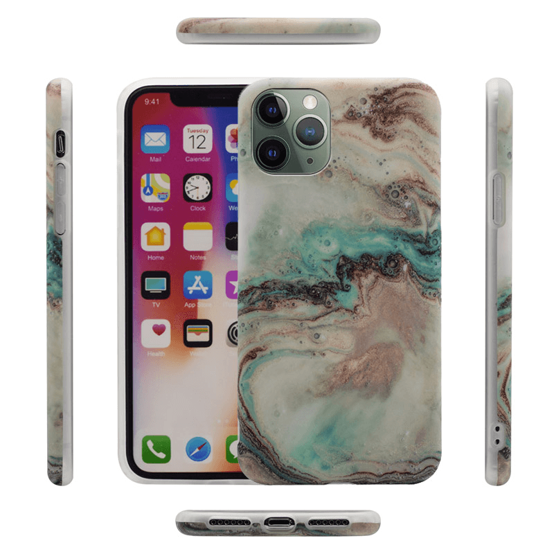 Чехол Marble для Samsung S20 Plus/ G985F белый серый - Maske za telefone