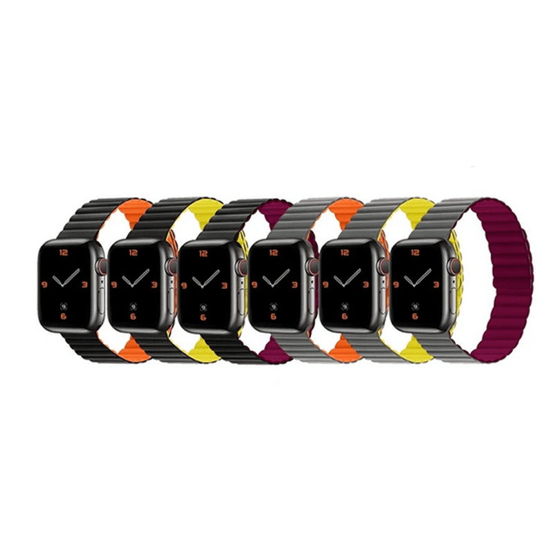 Silikonska narukvica za Apple Watch sa magnetom 42/ 44/ 45/ boja blue, black, burgundy, gray, yellow, orange velicina 49mm - Satovski dodaci