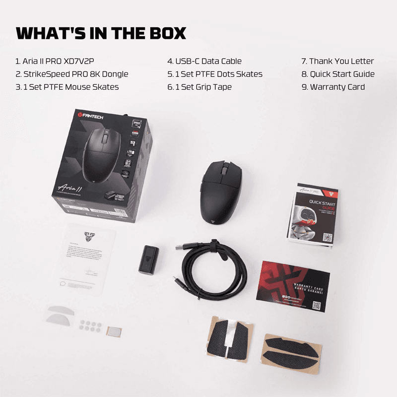 Mis Wireless Gaming Fantech XD7V2P Aria II PRO boja red, black, white - Periferija