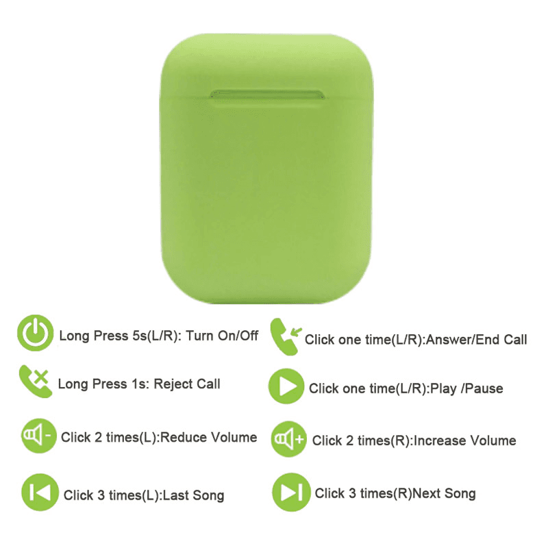 Bluetooth slusalice AirPhones i12 SBT-232 (S32) boja black, blue, pink, tamno plave, white - Bežične slušalice