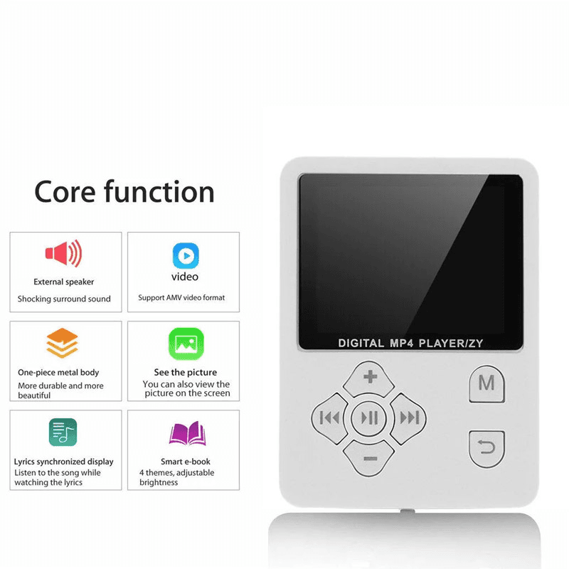 MP3 Player Bluetooth () memorija 8GB dizajn tip1, tip2, tip3 boja black, white, blue - Razno