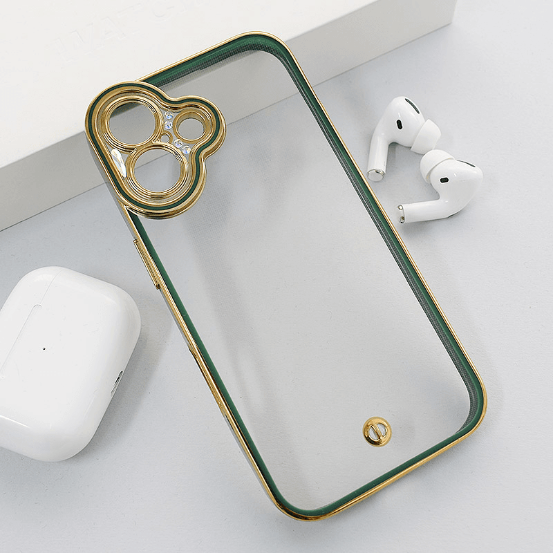 Чехол Luxury Crystal Clear для iPhone 16 розовый - Maske za telefone