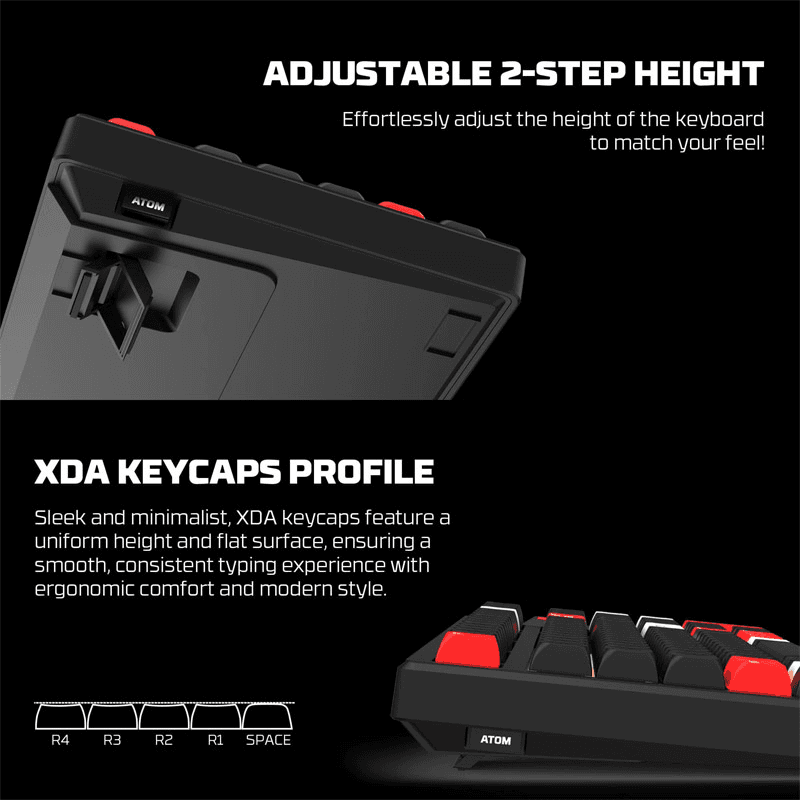 Клавиатура механическая Gaming Fantech MK918 RGB Atom PRO97 Wireless Mercury белый (Red switch) - Периферия