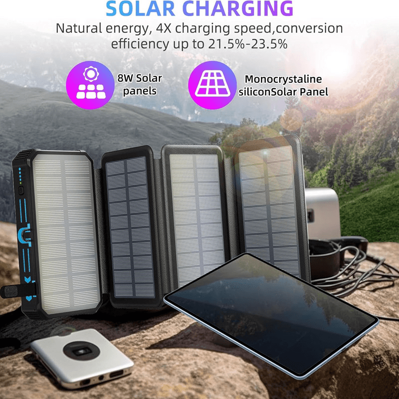 Solarni Power Bank 905-IE 20000 mAh with LED lampom black - Power bank