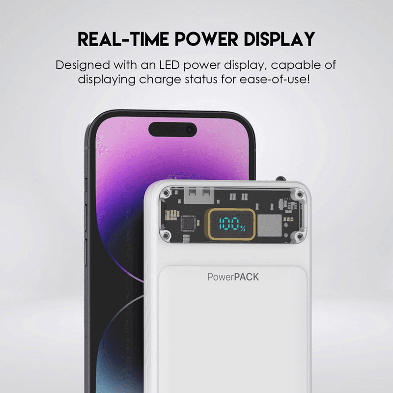 Повербанк Fantech T1 10000mAh QC,PD,22.5W белый - Power bank