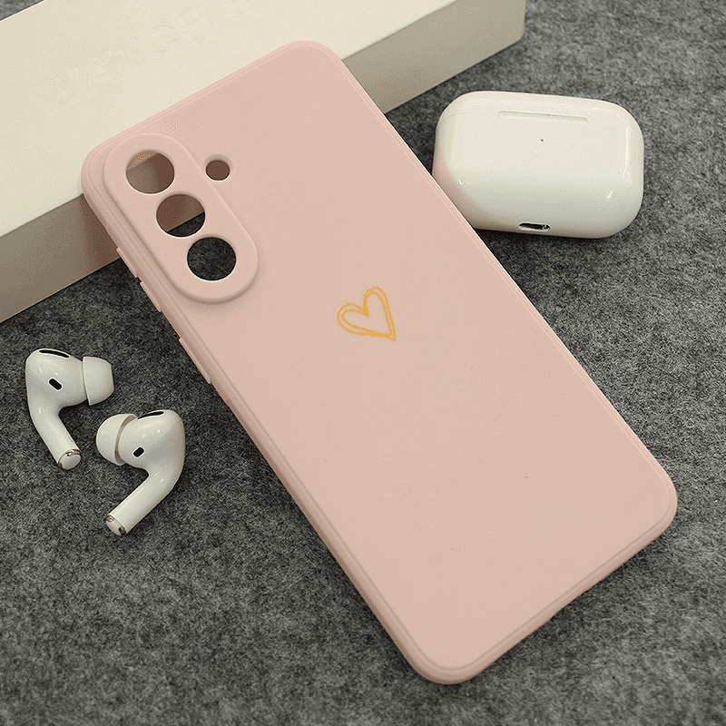 Maska Golden Heartbeat za Samsung A57 5G/ A576B boja black, pink - Maske za telefone
