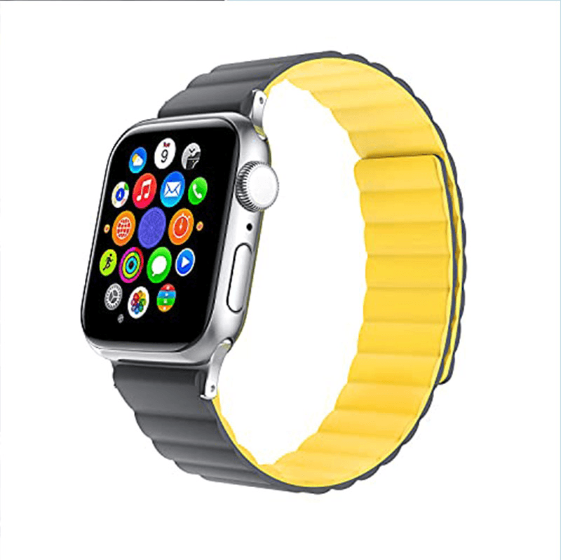 Silikonska narukvica za Apple Watch sa magnetom 42/ 44/ 45/ boja blue, black, burgundy, gray, yellow, orange velicina 49mm - Satovski dodaci