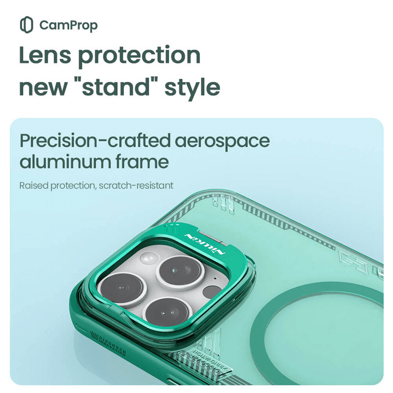 Maska Nillkin Iceblade Prop Magnetic za iPhone 16 Pro (sa otvorom za kameru) boja black, green - Maske za telefone