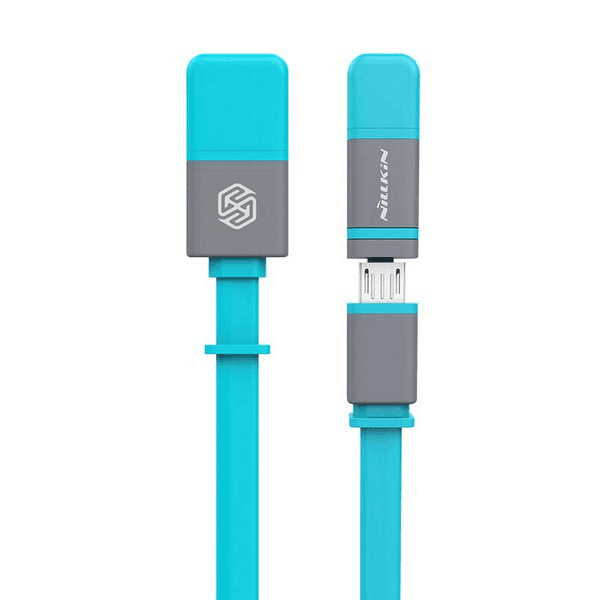 Nillkin USB кабель Plus II 2в1 (Lightning/ Micro) 1,2m синий. - Punjači i kablovi
