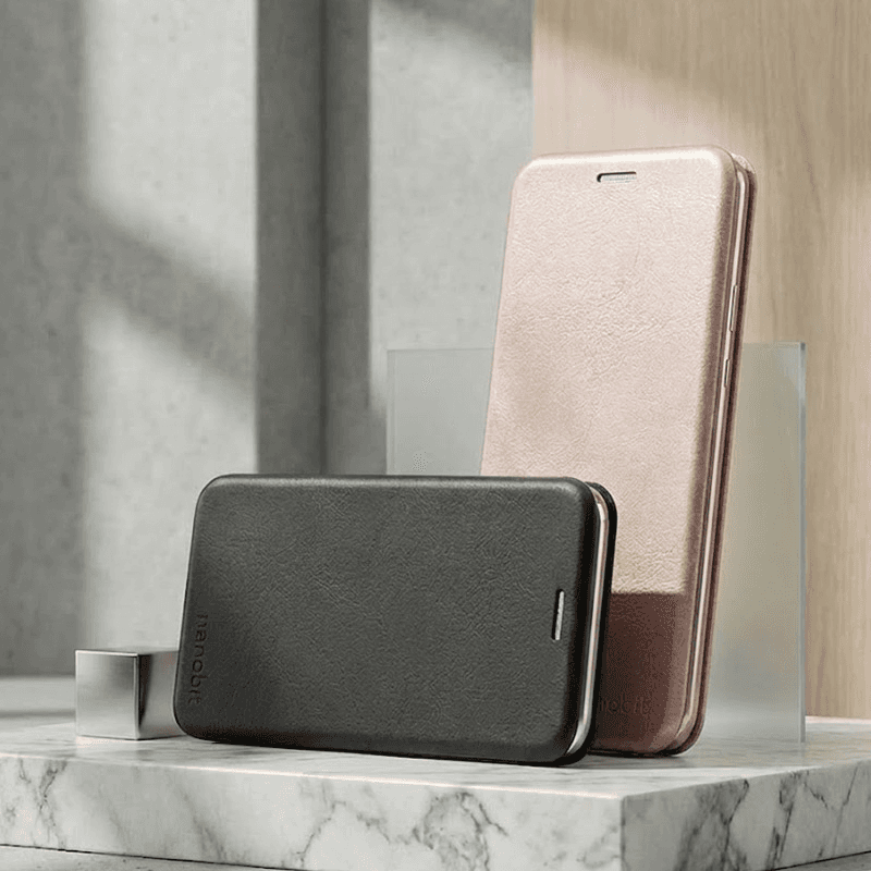 Maska na preklop Nanobit Book za Samsung A37 5G/ A376B boja coral, black, pink, gold - Maske za telefone