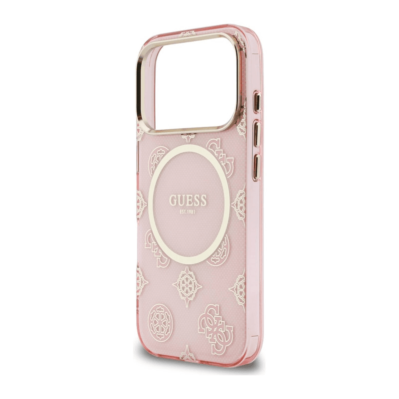 Maska Guess IML Peony Dot MagSafe za iPhone 17 Pro boja gray, pink - Maske za telefone