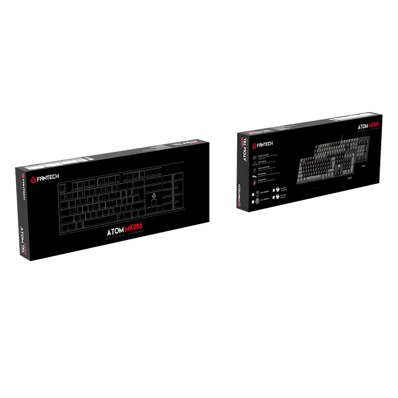 Механическая клавиатура Gaming Fantech MK886 RGB Atom чёрный (Red switch) - Periferija
