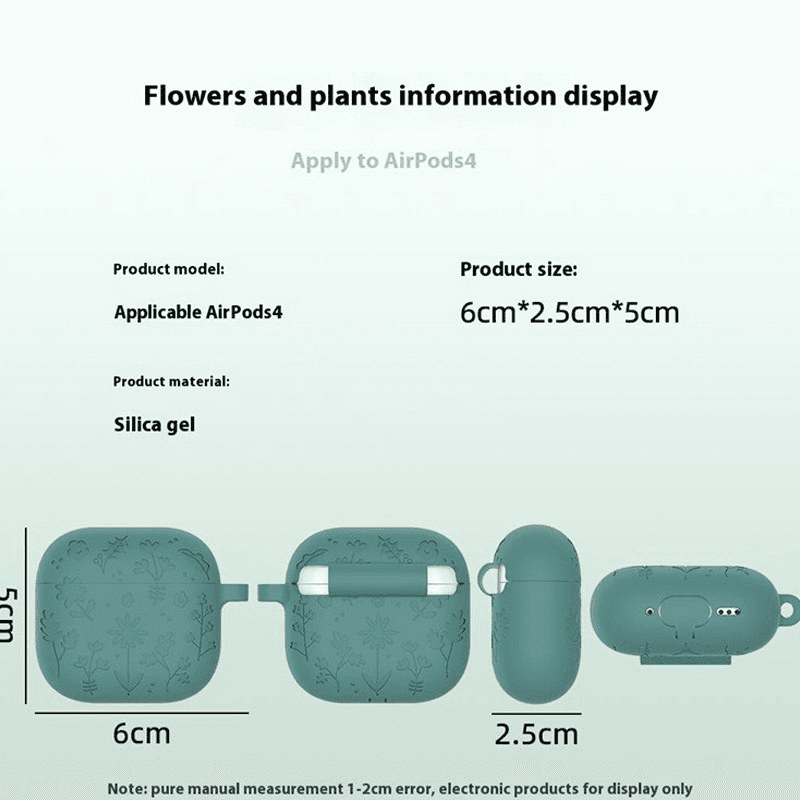 Protective case Flower for Airpods 4 purple - Maske za telefone