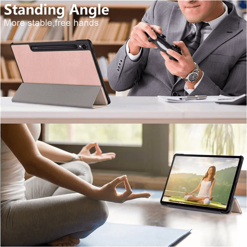 Maska na preklop Tablet Stripes za Samsung Tab S9/ X710/ S9 FE/ X510/ S10 FE/ X520 boja black, pink, green - Tableti