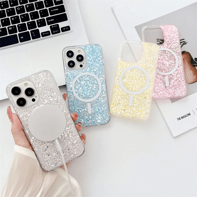 Maska Shine Shimmer Mag Case za iPhone 13 Pro boja blue, pink, yellow - Maske za telefone