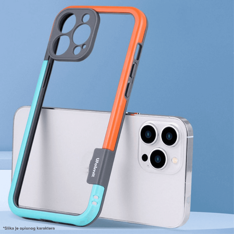 Чехол Wolmtt Bumper для iPhone 17 Pro Max чёрный - Maske za telefone