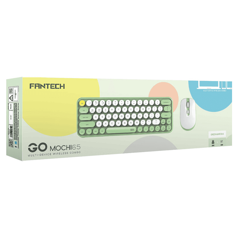 Мышь и клавиатура Combo Wireless Fantech WK-896 GO Mochi 65 зелёный - Periferija