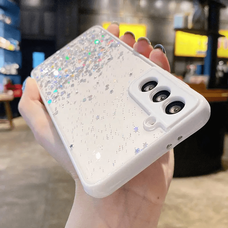 Maska Frame Glitter za iPhone 16 boja white, black, purple, pink, green - Maske za telefone
